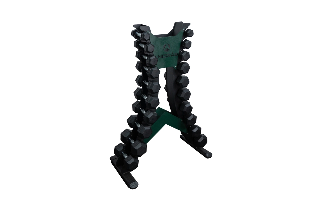 Kit Halteres Sextavados Injetados com Pegada Inox 1 a 10 kg